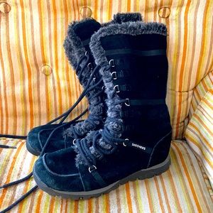 Skechers winter boots black/grey Size 8
